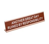 PATIKIL TALKING to MY SELF MOVE ALONG Funny Desk Plate Sign, 25.5x5cm/10x2"