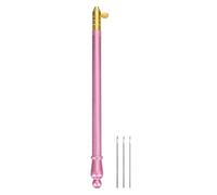 PATIKIL Tambour Hook Tambour Embroidery with 3 Needles Ergonomic Crochet Hook for Knitter, Tambour Needle for DIY Dolls Hats Gloves Socks Hair Clip Pink