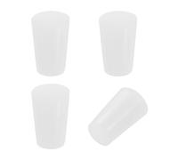 PATIKIL Tapered Shaped Solid Silicon Stopper, 5/8" Tube Rubber Stoppers Lab Plugs for Sealing Copper Pipes Bottles Vials, 4 Pcs