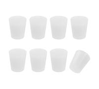 PATIKIL Tapered Shaped Solid Silicon Stopper, 7/8" Tube Rubber Stoppers Lab Plugs for Sealing Copper Pipes Bottles Vials, 8 Pcs
