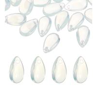 PATIKIL Teardrop Beads, 100Pcs Crystal Tear Drop Top Drilled Pendants Charm Teardrop Czech Glass Beads for DIY Jewelry Making Bracelets Necklace Earrings Craft, Opal Sea Blue