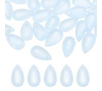 PATIKIL Teardrop Beads, 50Pcs Crystal Tear Drop Top Drilled Pendants Charm Teardrop Czech Glass Beads for DIY Jewelry Making Bracelets Necklace Earings Craft, Blue