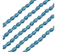 PATIKIL Teardrop Faceted Beads, 325 Pcs Sky Blue Bicone Birthstone Bead Glass Crystal Assortments Vertical Hole Shape for DIY Crafting Bracelet Necklace Jewelry Making, 4x6mm