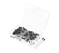 PATIKIL Teardrop Pearl Head Pins, 100 Pcs Corsage Pins 1.8" Sewing Straight Pin for Fabric, Decorative, Jewelry DIY, Sewing, Black