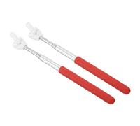 PATIKIL Telescopic Teachers Pointer Stick, 2 Pcs Classroom WhiteBoard Teacher Hand Finger Mini Pointer for Presentation Speaker Guide Coach, Red Style 1