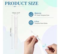 PATIKIL Tempera Paint Sticks, 6Pcs Long Solid Paint Sticks Markers | Quick Drying Smooth & Washable Crayon Pen for Artists Beginners Art Supplies Gifts, White