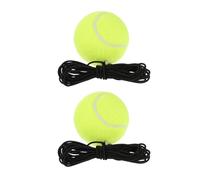 PATIKIL Tennis Balls with String, 2 Pack Tennis Training Ball with String Self Practice Train Tool Tennis Training Equipment for Sport Exercise, Yellow