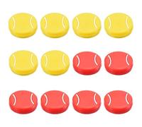 PATIKIL Tennis Racket Vibration Dampener, 12 Pack Tennis Racket Damper Silicone Racket String Shock Damping Absorber for Tennis Racket and String, Yellow/Red
