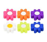 PATIKIL Tennis Racket Vibration Dampener, 6 Pack Soft Silicone Racquet Shock Absorber String Damping, White, Blue, Orange, Purple, Yellow, Pink