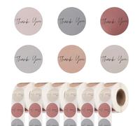 PATIKIL Thank You Stickers 3000Pcs 1" 6 Rolls Earth Colorful