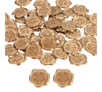 PATIKIL Thank You Wax Seal Stickers, 50 Pack Embossed Self Adhesive Sticker for Envelope Letter Wedding Invitation Card Birthday Party Gift, Gold