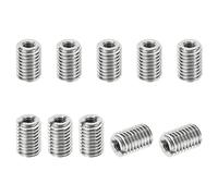 PATIKIL Thread Adapters Sleeve Reducing Nut, 10 Pcs M10*1.5 Male to M5*0.8 Female Repairing Insert Nut Screw Reducer Conversion Stainless Steel Fastener 15mm