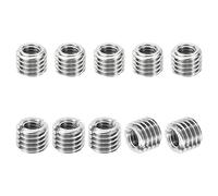 PATIKIL Thread Adapters Sleeve Reducing Nut, 10 Pcs M10*1.5 Male to M6*1 Female Repairing Insert Nut Screw Reducer Conversion Stainless Steel Fastener 8mm