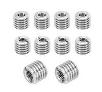 PATIKIL Thread Adapters Sleeve Reducing Nut, 10 Pcs M12x M6x10mm Male to Female Repair Insert Nut Screw Reducer Conversion Stainless Steel Fastener, Silver Tone