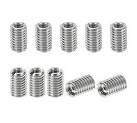 PATIKIL Thread Adapters Sleeve Reducing Nut, 10 Pcs M5*0.8 Male to M3*0.5 Female Repairing Insert Nut Screw Reducer Conversion Stainless Steel Fastener 8mm