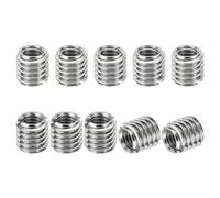 PATIKIL Thread Adapters Sleeve Reducing Nut, 10 Pcs M6*1 Male to M4*0.4 Female Repairing Insert Nut Screw Reducer Conversion Stainless Steel Fastener 6mm