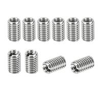 PATIKIL Thread Adapters Sleeve Reducing Nut, 10 Pcs M6*1 Male to M4*0.7 Female Repairing Insert Nut Screw Reducer Conversion Stainless Steel Fastener 10mm