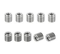 PATIKIL Thread Adapters Sleeve Reducing Nut, 10 Pcs M8*1.25 Male to M4*0.7 Female Repairing Insert Nut Screw Reducer Conversion Stainless Steel Fastener 8mm