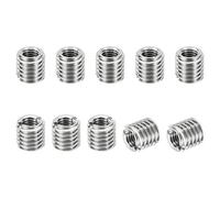PATIKIL Thread Adapters Sleeve Reducing Nut, 10 Pcs M8*1.25 Male to M5*0.8 Female Repairing Insert Nut Screw Reducer Conversion Stainless Steel Fastener 8mm