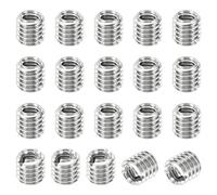 PATIKIL Thread Adapters Sleeve Reducing Nut, 20 Pcs M6x1 Male to M4x0.7 Female Repairing Insert Nut Screw Reducer Stainless Steel Fastener 6mm