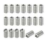 PATIKIL Thread Adapters Sleeve Reducing Nut, 20 Pcs M6x1 Male to M4x0.7 Female Repairing Insert Nut Screw Reducer Stainless Steel Fastener 10mm