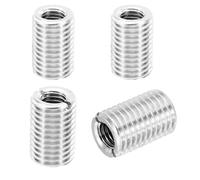 PATIKIL Thread Adapters Sleeve Reducing Nut, 4 Pcs M20xM12x30mm Male to Female Repair Insert Nut Screw Reducer Conversion Stainless Steel Fastener, Silver Tone