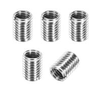 PATIKIL Thread Adapters Sleeve Reducing Nut, 5 Pcs M12x1.75 Male to M10x1.5 Female Repairing Insert Nut Screw Reducer Conversion 303 Stainless Steel Fastener 15mm