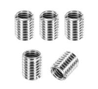 PATIKIL Thread Adapters Sleeve Reducing Nut, 5Pcs M10x1.5 Male to M8x1.25 Female Repairing Insert Nut Screw Reducer Conversion 303 Stainless Steel Fastener 12mm