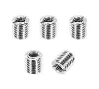 PATIKIL Thread Adapters Sleeve Reducing Nut, 5Pcs M12x1.75 Male to M6x1 Female Repairing Insert Nut Screw Reducer Conversion 303 Stainless Steel Fastener 12mm
