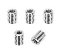 PATIKIL Thread Adapters Sleeve Reducing Nut, 5Pcs M12x1.75 Male to M6x1 Female Repairing Insert Nut Screw Reducer Conversion 303 Stainless Steel Fastener 15mm