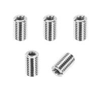 PATIKIL Thread Adapters Sleeve Reducing Nut, 5Pcs M12x1.75 Male to M6x1 Female Repairing Insert Nut Screw Reducer Conversion 303 Stainless Steel Fastener 20mm