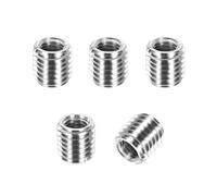 PATIKIL Thread Adapters Sleeve Reducing Nut, 5Pcs M12x1.75 Male to M8x1.25 Female Repairing Insert Nut Screw Reducer Conversion 303 Stainless Steel Fastener 10mm