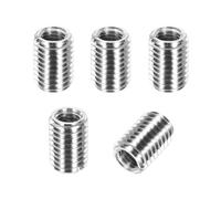PATIKIL Thread Adapters Sleeve Reducing Nut, 5Pcs M12x1.75 Male to M8x1.25 Female Repairing Insert Nut Screw Reducer Conversion 303 Stainless Steel Fastener 15mm