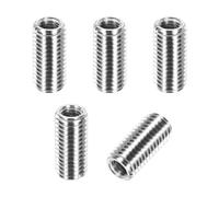 PATIKIL Thread Adapters Sleeve Reducing Nut, 5Pcs M12x1.75 Male to M8x1.25 Female Repairing Insert Nut Screw Reducer Conversion 303 Stainless Steel Fastener 25mm