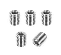 PATIKIL Thread Adapters Sleeve Reducing Nut, 5Pcs M12x1.75 Male to M8x1.25 Female Repairing Insert Nut Screw Reducer Conversion 303 Stainless Steel Fastener 12mm
