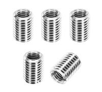 PATIKIL Thread Adapters Sleeve Reducing Nut, 5Pcs M14x2 Male to M10x1.5 Female Repairing Insert Nut Screw Reducer Conversion 303 Stainless Steel Fastener 20mm