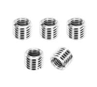 PATIKIL Thread Adapters Sleeve Reducing Nut, 5Pcs M14x2 Male to M10x1.5 Female Repairing Insert Nut Screw Reducer Conversion 303 Stainless Steel Fastener 12mm