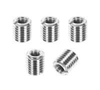 PATIKIL Thread Adapters Sleeve Reducing Nut, 5Pcs M14x2 Male to M8x1.25 Female Repairing Insert Nut Screw Reducer Conversion 303 Stainless Steel Fastener 15mm