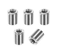 PATIKIL Thread Adapters Sleeve Reducing Nut, 5Pcs M14x2 Male to M8x1.25 Female Repairing Insert Nut Screw Reducer Conversion 303 Stainless Steel Fastener 18mm