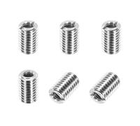 PATIKIL Thread Adapters Sleeve Reducing Nut, 6Pcs M10x1.5 Male to M6x1 Female Repairing Insert Nut Screw Reducer Conversion 303 Stainless Steel Fastener 14mm