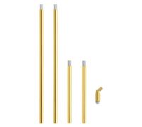 PATIKIL Threaded Extension Rod,4 Set 6" and 12" M10 x 1mm Fine Thread Lamp Pipe with Lamp Pipe Nipple,Sloped Ceiling Adapter for Pendant Light Island Lighting Chandelier Stems,Gold