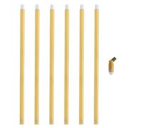 PATIKIL Threaded Extension Rod,6 Set 12" M10 x 1mm Fine Thread Lamp Pipe with Lamp Pipe Nipple, Sloped Ceiling Adapter for Pendant Light Island Light Chandelier Stem, Dark Bronze