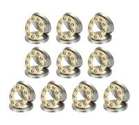 PATIKIL Thrust Ball Bearings 5x10x4 mm, 10 Pcs Chrome Steel Miniature Single Row Roller Miniature Ball Bearings for Conveyor Systems Machine Tools, Silver