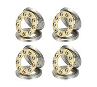 PATIKIL Thrust Ball Bearings 5x10x4 mm, 4 Pcs Chrome Steel Miniature Single Row Roller Miniature Ball Bearings for Conveyor Systems Machine Tools, Silver