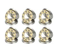 PATIKIL Thrust Ball Bearings 5x10x4 mm, 6 Pcs Chrome Steel Miniature Single Row Roller Miniature Ball Bearings for Conveyor Systems Machine Tools, Silver