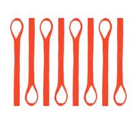 PATIKIL Tie Down Loops, 8pk x 18in Heavy Duty Soft Loop Tie Down Straps, 3600lbs Breaking Strength for Securing ATV, UTV, Dirt Bike, Lawn Equipment, Orange