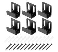 PATIKIL Tile Hanger Bracket 1.38x0.79x0.6, 6 Set U Wall Mounted Mirror Clips Fasteners Stainless Steel Metal Adjustable Mirror Holder Kit with Screws for Large Mirror Silver Tone