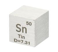 PATIKIL Tin Cube, 10mm Sn Density Cube High Density Element Cube Unique Metal Cube Periodic Table of Elements Collections Lab Experiment Teacher Scientific Classes
