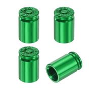 PATIKIL Tire Valve Stem Caps, 4PCS Universal Aluminum Alloy Car Air Stem Covers for Cars SUV Trucks Bikes Motorcycles Bicycles, Green
