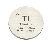 PATIKIL Titanium Disc, 0.8 Inch Ti Density Circle Sheets Plates High Density Element Cube Unique Metal Periodic Table for Collections Lab Experiment Chemistry Teacher Scientific